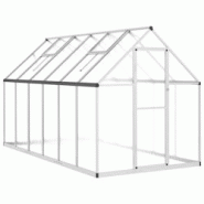 Helloshop26 - Serre tente abri plante fleur légumes avec cadre de base argenté 334 x 169 x 195 cm aluminium Argent 02_0044523 - 3000220193954 Helloshop26 - Serre tente abri plante fleur légumes avec cadre de base argenté 334 x 169 x 195 cm aluminium Argent 02_0044523 - 3000220193954