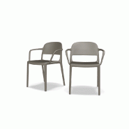 Lot de 2 chaises avec acc. BLENDY - marron
