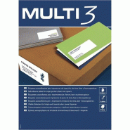 Lot de 5 2700 étiquettes blanches multiusages, format 70 x 30 mm (100 feuilles A4 / cdt) - 8410782047223