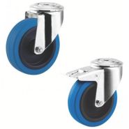 Roulette charge moyenne pivotante, à trou central