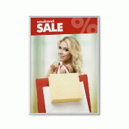 SHOWDOWN Displays Exposiciónate Cadre Clic-Clac A1 Coins En Onglet 15 mm KRA1G15 - argenté aluminium KRA1G15