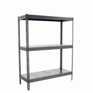 SimonRack Rayonnage industriel, 2000x1200x750 mm, 400 kg au point de flexion, 3 étagères métalliques, rayonnage garage, Gris/Galvanisé- Ecoforte - SimonRack Rayonnage industriel, 2000x1200x750 mm, 400 kg au point de flexion, 3 étagères métalliques, rayonnage garage, Gris/Galvanisé- Ecoforte -