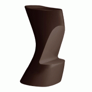 Tabouret haut design in & out NOMA - marron