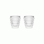 Aulica Tasses à café expresso double paroi vague 70ml - lot de 2 - transparent 216001 Aulica Tasses à café expresso double paroi vague 70ml - lot de 2 - transparent 216001