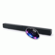 Barre de son Muse M-1520SBT, avec Bluetooth, AUX-IN, 50W noir, Jeu de lumière OVNI LED RVB - 3701123949951