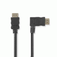 Câble Hdmi 1.50m Haute Vitesse Avec Ethernet Connecteur Hdmi - Connecteur Hdmi Coudé Vers La Droite 1,5 M Noir Usage Non Intensif Nedis - 366547 Câble Hdmi 1.50m Haute Vitesse Avec Ethernet Connecteur Hdmi - Connecteur Hdmi Coudé Vers La Droite 1,5 M Noir Usage Non Intensif Nedis - 366547