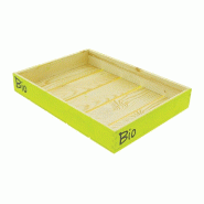 Cagette pin naturel "Bio" 40x30x6cm - par 6