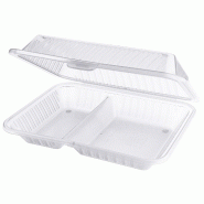 Contacto Bac à menu Eco-Takeout 25,5 x 21 x 7,5 cm, blanc - blanc plastique 1102/250
