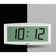 Horloge numérique LCD Cristalys 7 - piles 1,5V - IMPULSION - boitier blanc - BODET