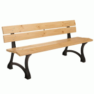 Décoshop26 - Banc de jardin avec dossier 3 places 170 cm style parc classique en bois de pin verni et fonte 04_0009567 - 3000267544061