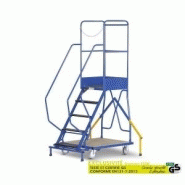 Escabeaux industriels roulants - 5 à 6 marches - pour un usage professionnel Escabeaux industriels roulants - 5 à 6 marches - pour un usage professionnel