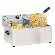 Friteuse électrique de table monophasée avec 2 cuves 4 l puissance ... - PCFE42