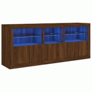Helloshop26 - Buffet bahut commode armoire meuble de rangement organisateur cuisine salle de séjour salon avec lumières LED 162 x 37 02_0029904 - 30 Helloshop26 - Buffet bahut commode armoire meuble de rangement organisateur cuisine salle de séjour salon avec lumières LED 162 x 37 02_0029904 - 30