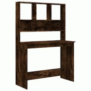 Helloshop26 - Bureau table poste de travail meuble d'ordinateur informatique étude avec étagères chêne fumé 102 x 45 x 148 cm bois 02_0023487 - 3 Helloshop26 - Bureau table poste de travail meuble d'ordinateur informatique étude avec étagères chêne fumé 102 x 45 x 148 cm bois 02_0023487 - 3