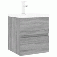Helloshop26 - Meuble lavabo avec bassin intégré 41 x 38,5 x 45 cm bois d'ingénierie gris 02_0006877 - 3000372482722 Helloshop26 - Meuble lavabo avec bassin intégré 41 x 38,5 x 45 cm bois d'ingénierie gris 02_0006877 - 3000372482722