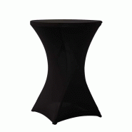 Housse extensible pour table cocktail pliante 80 cm ZOWN Cocktail80 – Noir - noir polyester SPTTP-00293