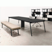 Table de réunion Knot DVO - rectangulaire avec plateau en revêtement anti-traces - 240 x 120 x 75 cm