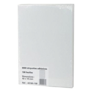 Étiquettes adhésives Avery 40 x 18 mm, planche de 100 feuilles