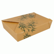 Boîte alimentaire à fermeture kraft Feel Green 1470ml - par 50