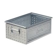 Caisse métallique perforée zinguée 27 litres trous ø 7 mm - 2202299