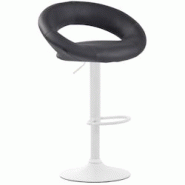 CLP Tabouret de bar Olinda en similicuir Gris/Blanc - gris polyester 315779 CLP Tabouret de bar Olinda en similicuir Gris/Blanc - gris polyester 315779