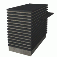 Comptoir Tasseau D finition béton et gris anthracite L120xP58xH100cm