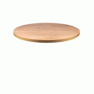 Emh Plateau de table professionnel rond Ø110 cm – bois mélaminé finition chêne naturel – épaisseur 45 mm – usage chr intérieur - Bois manu