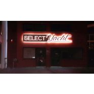 Enseigne lettres découpées Dibond - option rétroéclairage lumineux