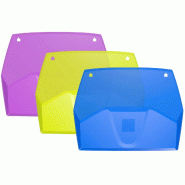 Exacompta - Réf. 611808SETD - Set de 3 trieurs muraux horizontaux CRYSTAL, présentoirs muraux A4, 3 casiers, corbeilles murales - multicolore EPP (P