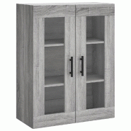 Helloshop26 - Armoire murale design pratique rangement 69 x 34 x 90 cm en bois d'ingénierie gris 02_0048645 - gris verre 3000235396371