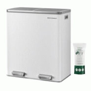 Helloshop26 - Poubelle 2 pédales poubelle avec double compartiment 2 x 30 litres anti-traces de doigts inox seau intérieur plastique 12_0007159 - 30 Helloshop26 - Poubelle 2 pédales poubelle avec double compartiment 2 x 30 litres anti-traces de doigts inox seau intérieur plastique 12_0007159 - 30