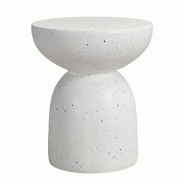 Merax Table d'appoint d'extérieur en MgO, Terrazzo Blanc - blanc N634P407940W