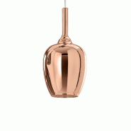 Ofelia Lampe À Suspension S/10 Cuivre Miroir - Verre Borosilicate G9, Câble 3M, Design Industriel Chic Gea Luce - OFELIA S/10 - RAME SPECCHIATO