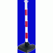 Poteau PVC Rouge/Blanc BI-POSE sur socle lesté 4kg - 2000000 Poteau PVC Rouge/Blanc BI-POSE sur socle lesté 4kg - 2000000