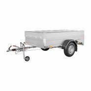 Remorque Saris MCALU PRO BV135 - Capot sécurisé - 1350 Kg - 205 x 133 x H 50 cm - 1 essieu freiné