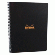 RHODIA Lot de 5 Notebook Classic noir 225x297, 160p./80 feuilles microperforées 80 g/m² reliure intégrale, ligné + marge - 3037921931097