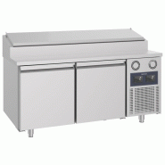 Table de préparation réfrigérée avec 2 portes 600x400 mm, 8x GN 1/3 h 150 mm, -2°/+8°C - WiFi - VIRTUS - 0698142818470
