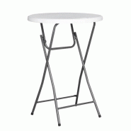 Table pliante mange debout ronde HDPE Nimes Ø80x110 - Table pliante mange debout ronde HDPE Nimes Ø80x110 -
