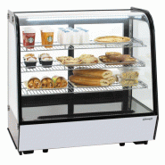 Vitrine ventilée positive 185 Litres, 3 niveaux, 2 portes vitrées coulissantes, noire, 330 W - MONO Vitrine ventilée positive 185 Litres, 3 niveaux, 2 portes vitrées coulissantes, noire, 330 W - MONO