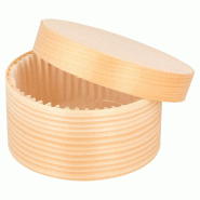 Boite cylindrique bois et caissette siliconée Ø8x4cm - par 200
