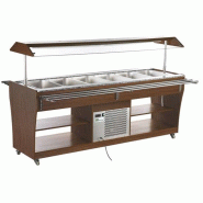 Buffet réfrigéré Noyer 6 bacs GN 1/1 L.2150mm AFI