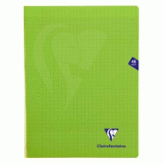Clairefontaine Lot de 10 Cahier Mimesys 24x32, 48p./24 feuilles 90 g/m² piquées, coloris vert, Séyès - 3329683533115
