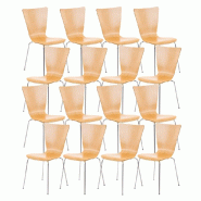 CLP Lot de 16 chaises Aaron Nature - marron Bois manufacturé 151423126
