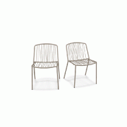 Lot de 2 chaises in & out BRIS - marron