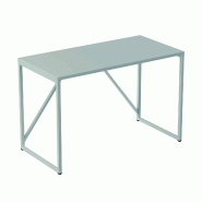 Oviala Business Bureau moderne L120 cm en métal vert sauge - vert acier 114002