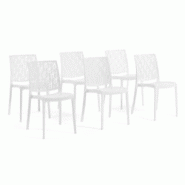 RATTATAN Set 6 Chaises en polypropylène avec fibre de verre empilables pour extérieur et jardin, bar et restaurant, cuisine design moderne - AYDA - RATTATAN Set 6 Chaises en polypropylène avec fibre de verre empilables pour extérieur et jardin, bar et restaurant, cuisine design moderne - AYDA -