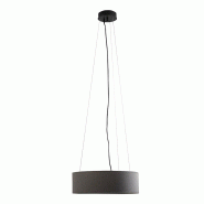 ROSSINI ILLUMINAZIONE Suspension Vivien 48 Cm Avec Abat-Jour Cylindrique En Tissu Anthracite Et Raccord E27 Pour Intérieur - Groupe Rossini - gris VI
