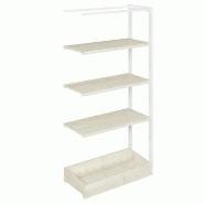 Suite structure Cage blanc suspendue 88x40x180cm 3 tabl et bac érable