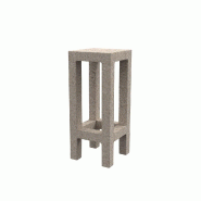 Tabouret haut in & out JUT - granit crème