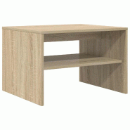 VidaXL Table basse Chêne Sonoma 60 x 50 x 40 cm Bois d'ingénierie Modèle Atlas Office Minimal - 8000270
